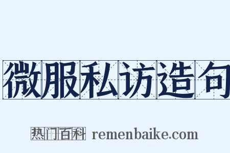 微服私访造句是什么意思的图片